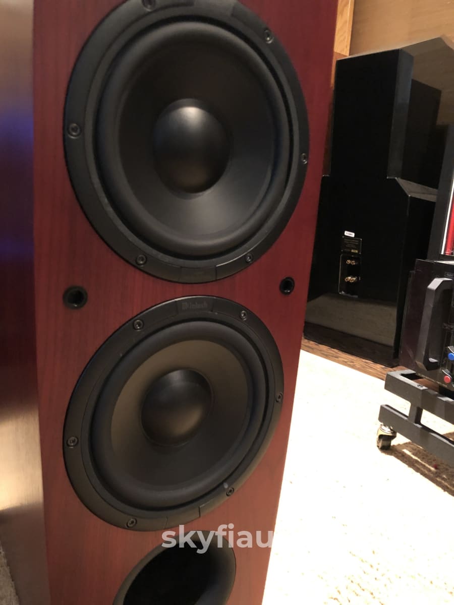 Mcintosh Ls340 Full Range Speakers - In A Deep Red Mahogany Finish